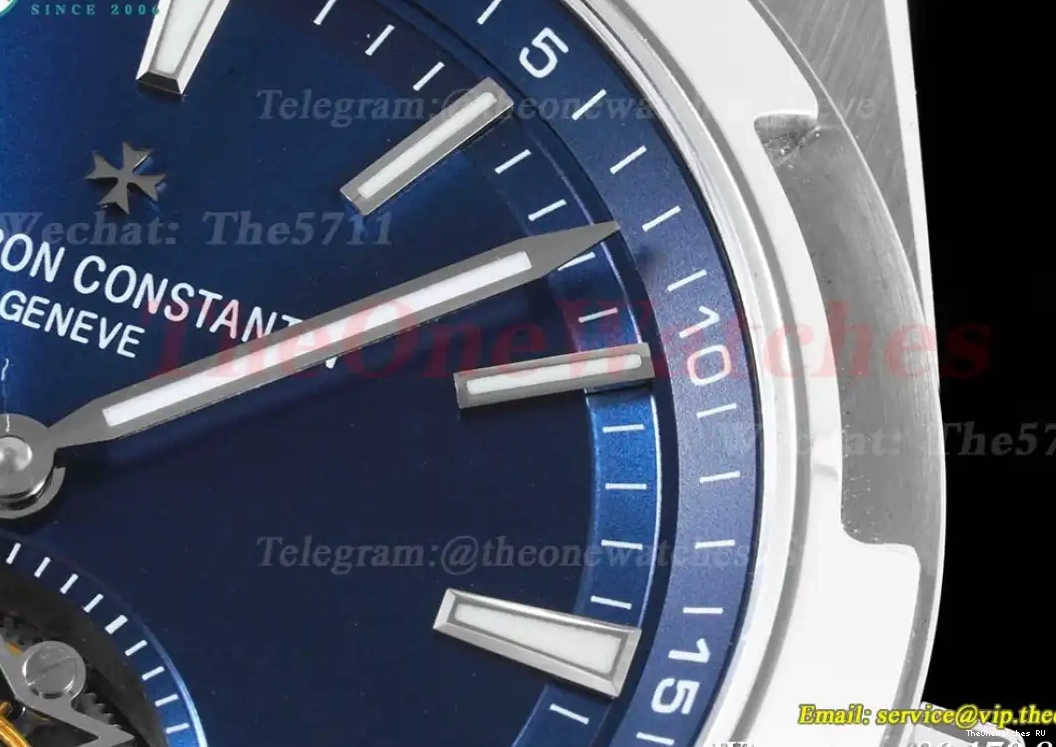 SS ref Stk Blue 6000V Overseas BBR Tourbillon LE 0329